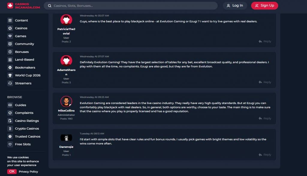 casinos incanada thread
